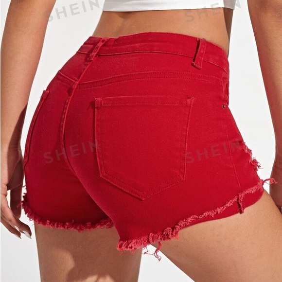 Raw Hem Ripped Denim Short - Picture 2 of 2